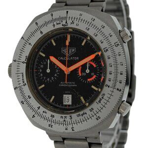 Heuer 45mm Men's Calculator Chronograph Automatic Watch